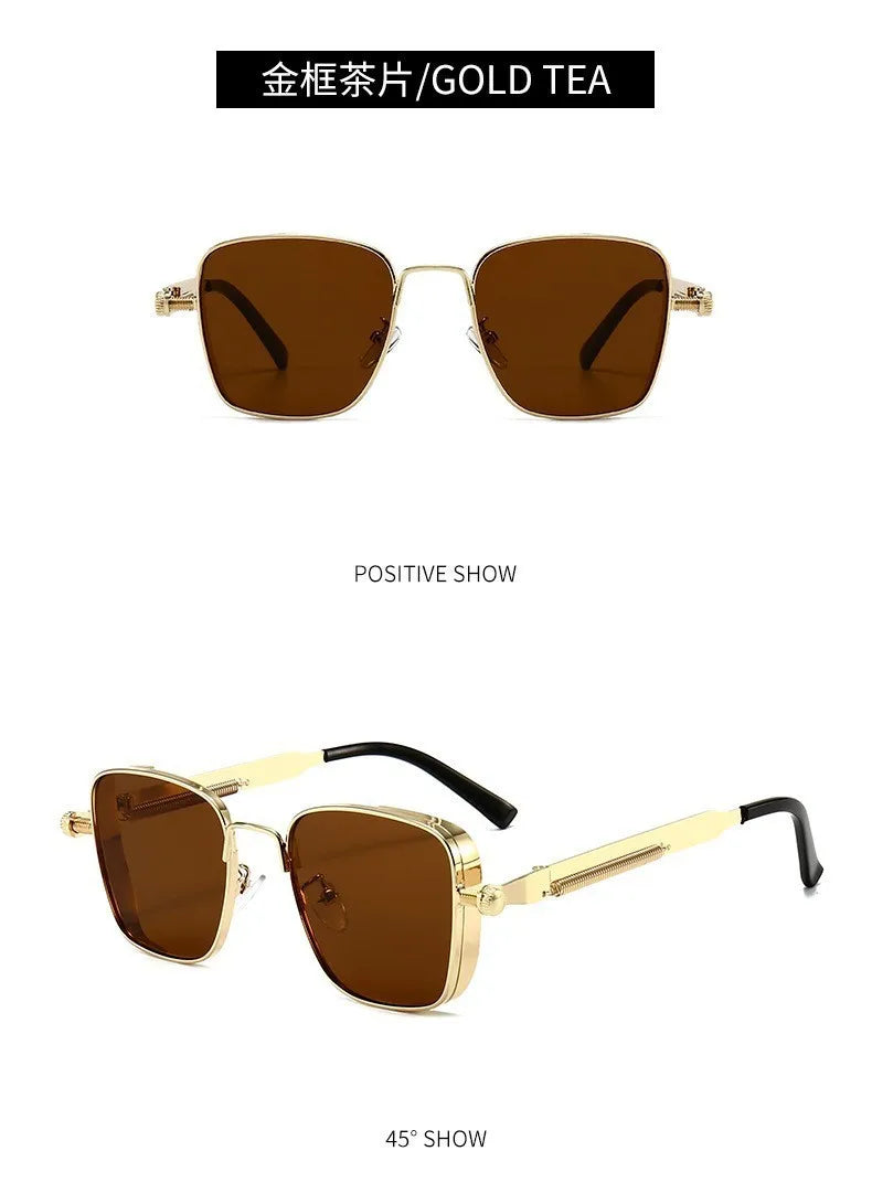 2025 Men's Polarized Driving Sunglasses – High-End UV Protection, Metal Frame, Punk-Inspired Fashion